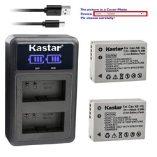 Kastar Battery LED2 USB Charger for Canon PowerShot G1 X, G3 X, G15, G16 Camera