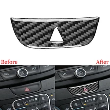 Hazard Warning Light Cover Trim For Chevrolet Malibu 2016-24 Real Carbon Fiber
