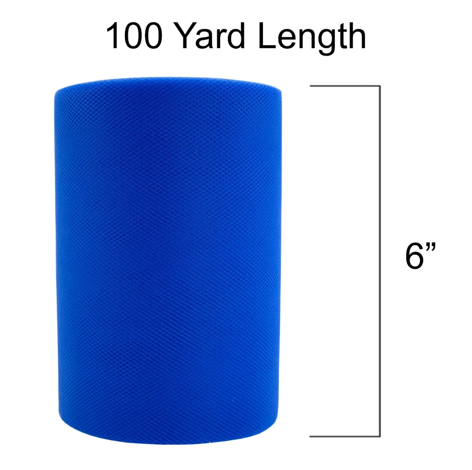 Rollo de tela de tul | 6"x100 yardas | Poliéster | Boda, fiesta, decoraciones, tutú Foto 2 de 4