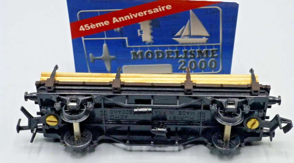 HORNBY MECCANO WAGON PLAT A RANCHERS TRANSPORT DE BOIS REF. 7172  HO - Photo 3/3