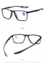 Mens TR90 Anti-blue Light Square Reading Glasses Sport Lightweight 1.5 2.5 2 3 4