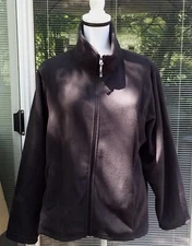 UNISEX 10,000 FT ABOVE SEA LEVEL BLACK FLEECE JACKET ZIPPER DOWN SIZE XL
