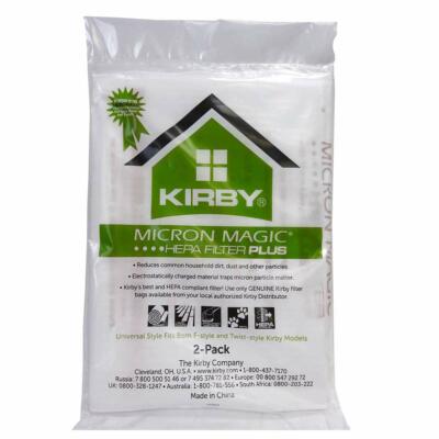 Brand New 2 Bags Green Fits For Kirby Bags Avalir Universal Style Hepa Plus 2058