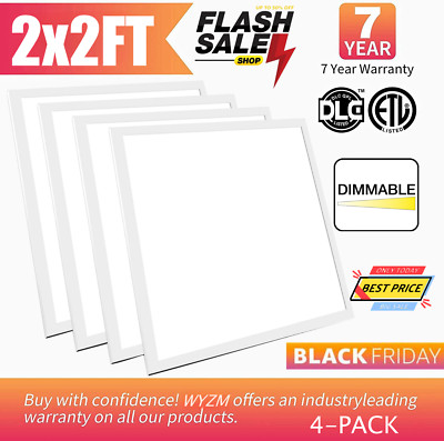 4 x 45Watt LED Flat Panel Light 2X2FT 5400LM 5000K Drop Ceiling Office Lights