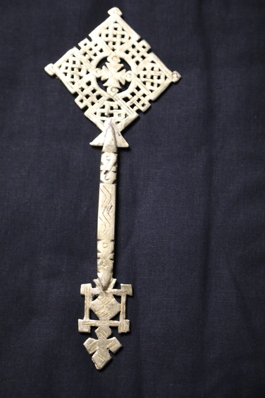 Ethiopian Orthodox Coptic Christian Golden Priests Blessing Cross, Home Decor