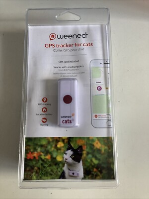 Weenect GPS-Tracker für Katzen, SIM-Karte enthalten, brandneu versiegelt, schneller Versand