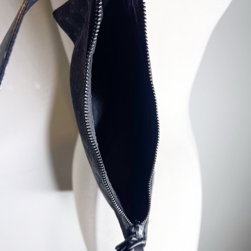 Mini bolso hobo vintage Gucci negro con monograma GG correa de cuero cartera pequeña - Imagen 6 de 24