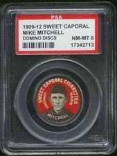 1909 PX7 Sweet Caporal Domino Discs Mike Mitchell PSA 8 Cincinnati Reds