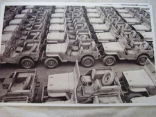 JEEP WW II ARMY JEEP FLEET    11 X 17  PHOTO  PICTURE 
