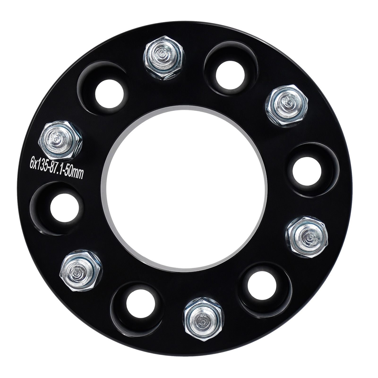 4PC 2" 6x135 Black Hubcentric Wheel Spacers Adapters 14x2.0 Studs for