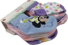 Disney Baby 10 Pk Multicolor Ankle Polyester Minnie Mouse Sock Set Sz 6-12 MO