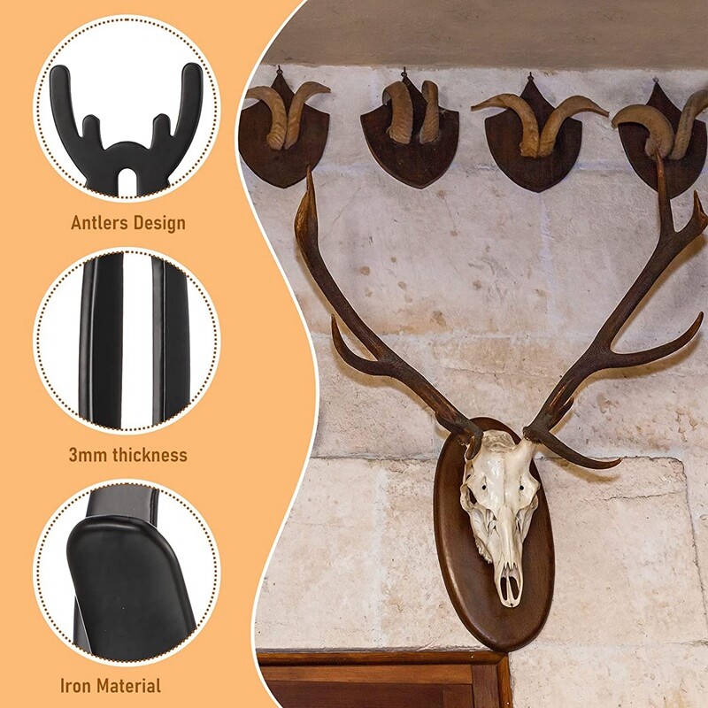 3X(8 European Mount Hanger Deer Hooks Geweih Style Mounts Deer eBay
