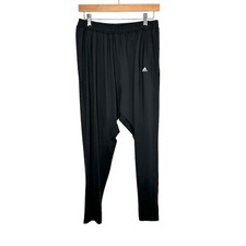 Adidas Womens Yoga High Waisted Training Pants Sz Medium Black White 3 Stripes