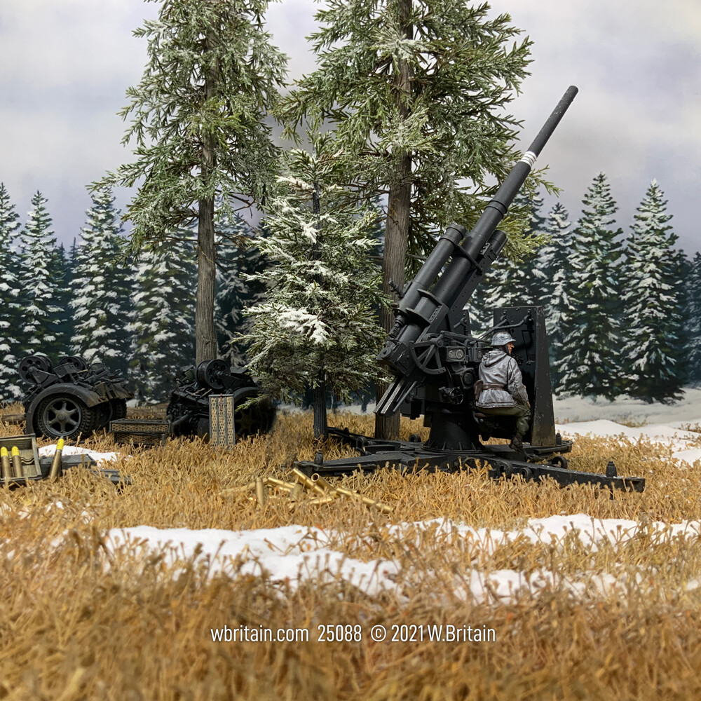 88mm ガンファンク　36/37 W.Britain 25088 German 88mm Flak 36/37 Overall Grey Gun and