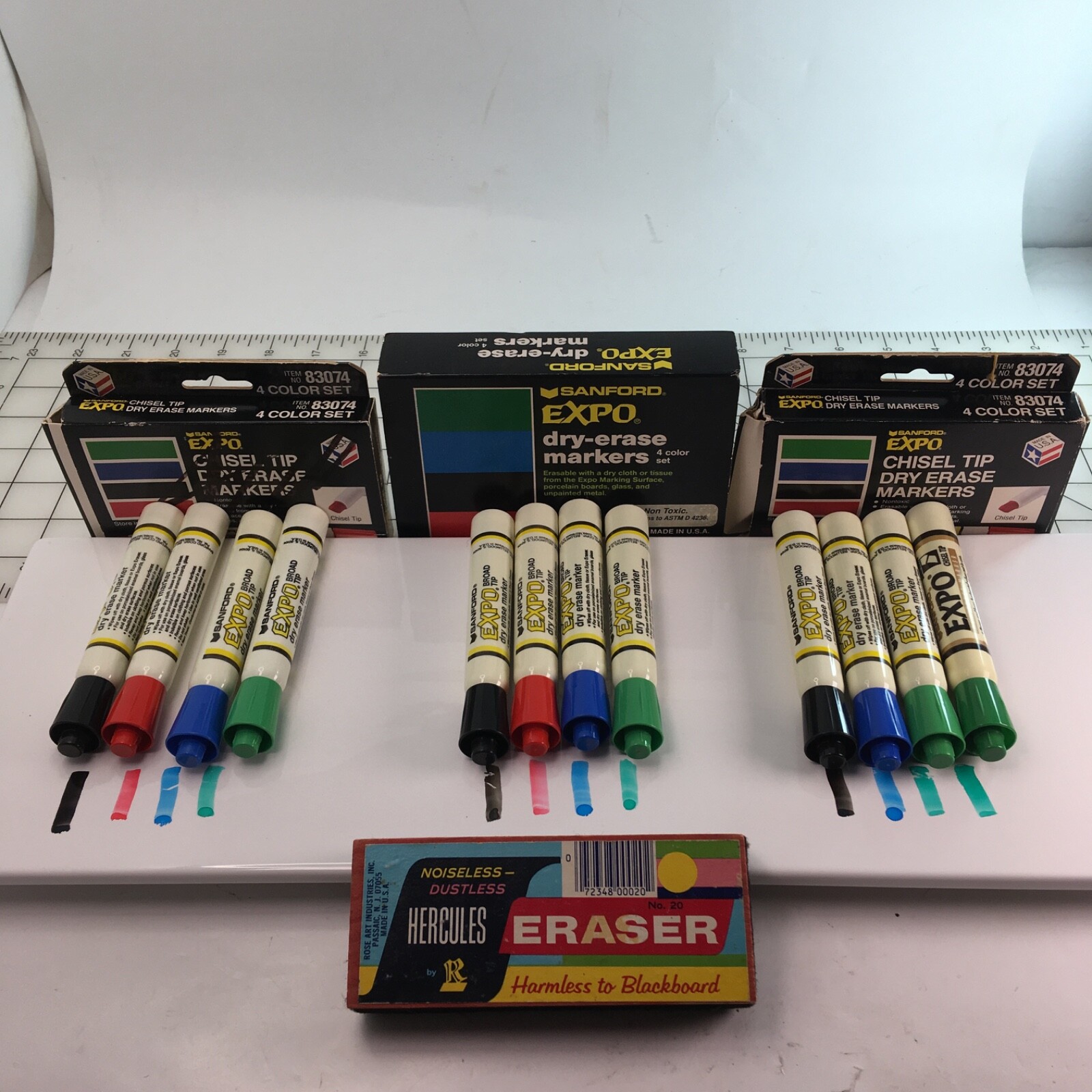 3 Sets / 12 Chisel Tip 83074 Usa Eraser