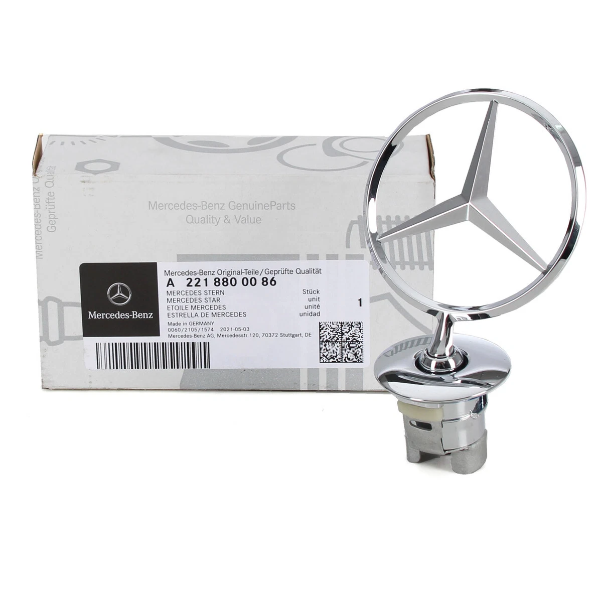 ORIGINAL Mercedes-Benz Stern Emblem Motorhaube W204 W211 W212 W213  