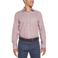 NWT Banana Republic Men's Non-Iron Slim Fit Dress Shirt, Red, Size XL