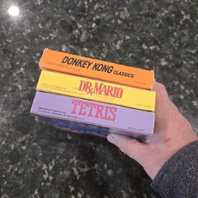 COMPLETE NES Nintendo Games X 3 TETRIS DR MARIO DONKEY KONG Complete Great Shape