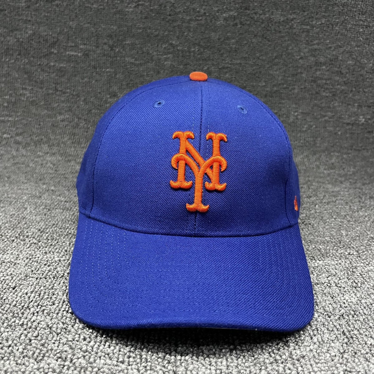 New York Mets '47 Brand Clean Up Adjustable Hat Royal Blue Orange Baseball Cap