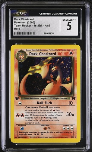 Dark Charizard (1st Edition) graded CGC 5 for sale on eBay