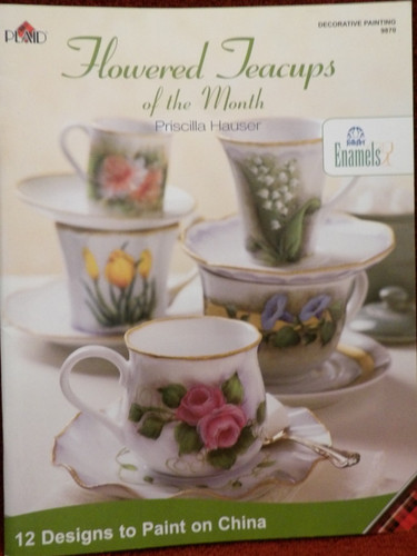 Flowered Teacups of the Month Painting on China Leaflet from Plaid