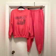 Vintage 90s "Mom" Style 2 Pc Matching Sweatsuit women  s size medium grandma core