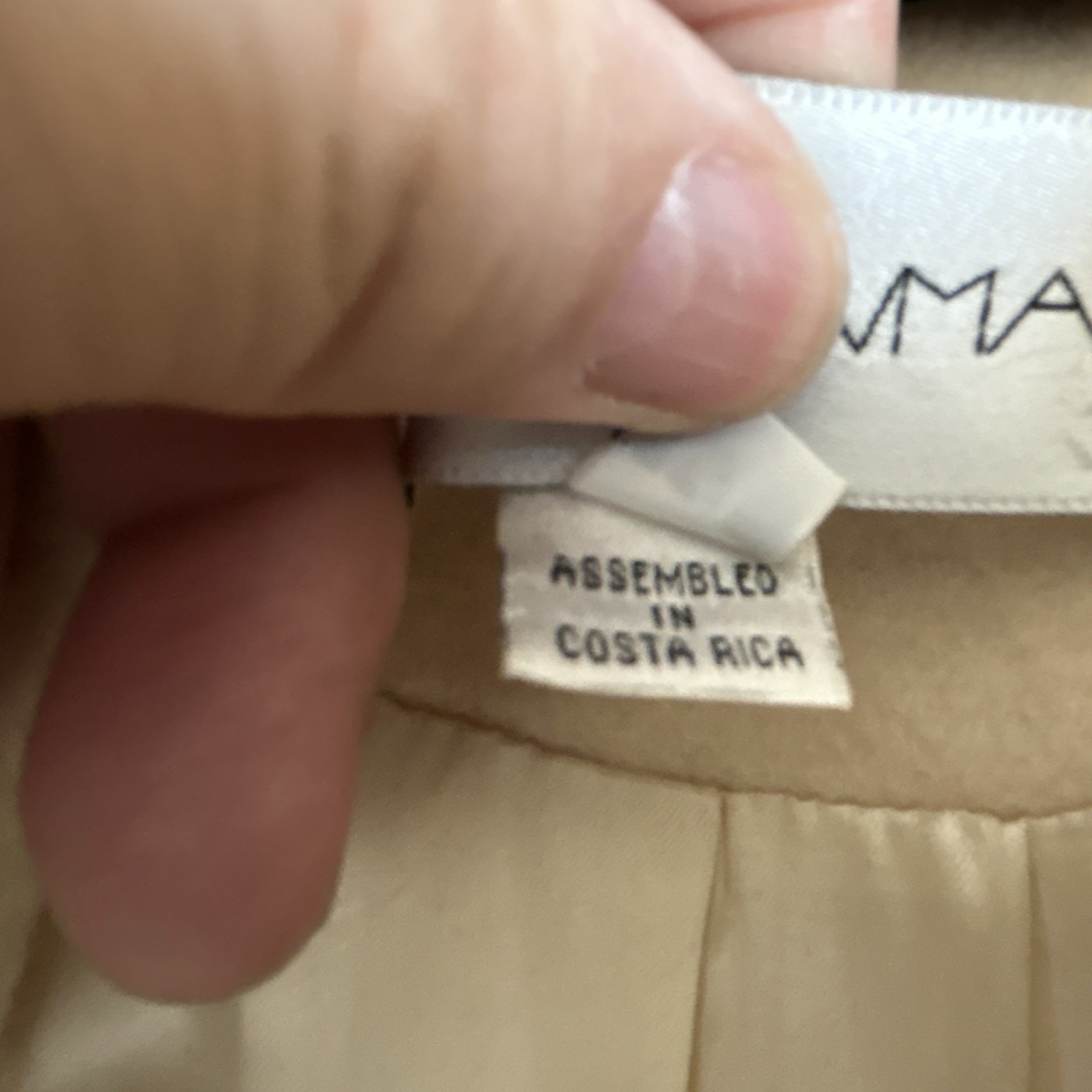 Bert Newman 100% Wool Beige Button Front Long Ove… - image 4