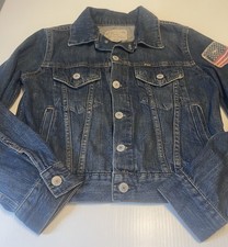 Polo Ralph Lauren American Flag Denim Trucker Jean Jacket Kid  s M 10-12 Patriot