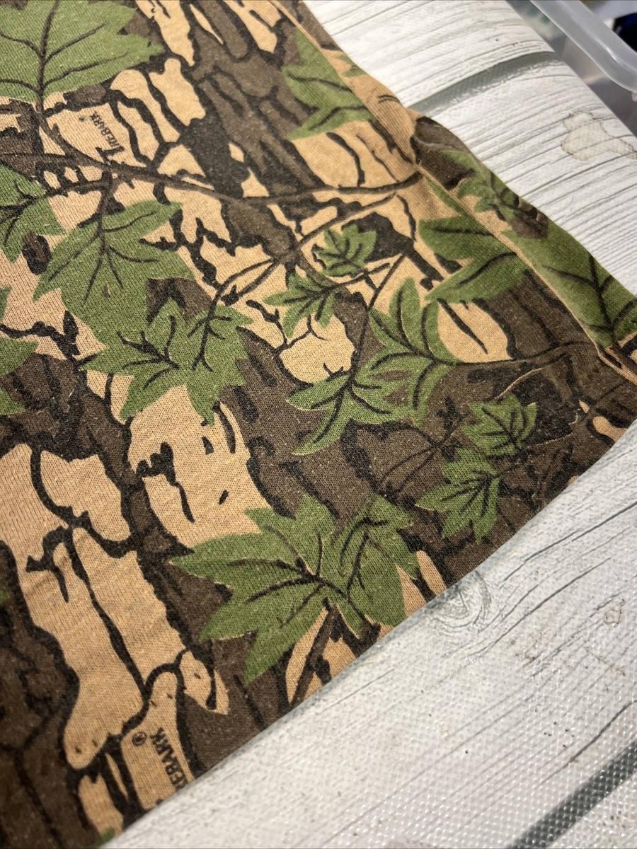 【80's〜 TREBARK CAMO】\"Utility Shirt\" Vintage 80s Trebark Camo T shirt Mens XL Short Sleeve Single
