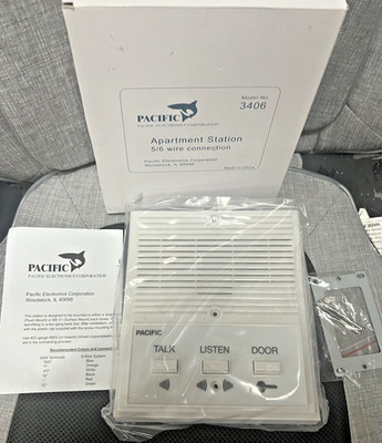 Pacific Apartment Intercom Station 3406 universal replacement  5/6 wired system