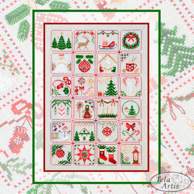 DIY Cross Stitch Embroidery Kit Waiting for Christmas Holiday Sampler Craft
