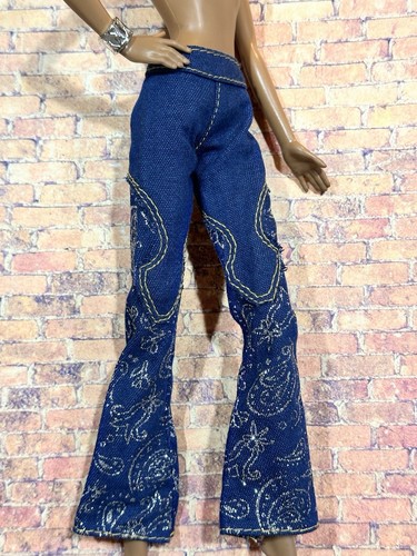 Barbie Modern Denim Country Western Cowgirl Blue Jeans Pants ๐