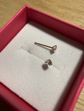 10k Yellow Gold CZ Earrings 2mm Pushback Stud Earring