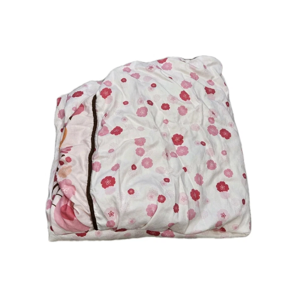 Skip Hop Springtime Birdie Bird Pink Floral Crib Fitted Sheet - Image 2 of 4