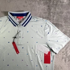 NEW Redvanly Langham Performance Golf Polo Shirt Men's XL Breeze Blue