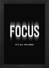 Focus Its all you need Framed Wall Art Poster Canvas Print Picture