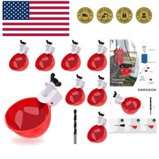 Professional Chicken Waterer Cups, 8 Packs Large Chicken Water Feeder, Tee Fi...