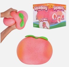 Squeeezy Jumbo Peach Squishy Sensoriale Stress Giocattolo Squeeze Età 3+ NUOVO Sigillato