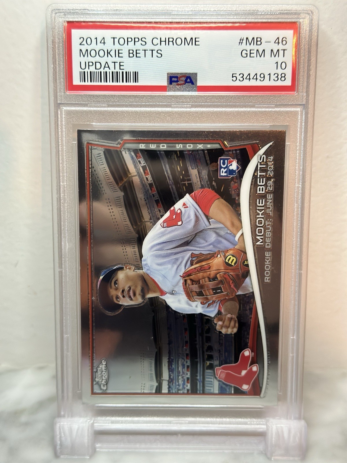 2014 Topps Chrome Update - Mookie Betts #MB-46 RC PSA 10