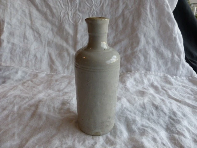 ANCIENNE BOUTEILLE A ENCRE EN GRES EMAILLE - Photo 4/4