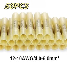  50 12-10 Gauge Nylon Butt Connectors Small Wire Electrical Splice NEW USA
