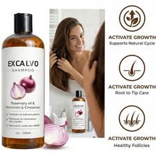 EXCALVO Shampoo - Hair Strengthening - Rosemary Oil Red Onion Cinnamon Extract