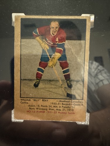 Billy Reay #13 1951 Parkhurst card