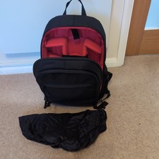 New Canon BP110 Camera Backpack Bag in Black & Red inc raincover