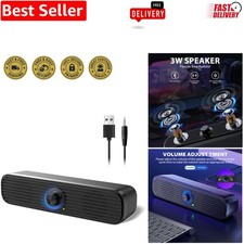 High-Quality USB Computer Speakers with Built-in Microphone  Sound Control