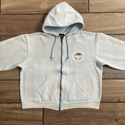 Vintage Roxy Quiksilver Hoodie Zip Up Sweatshirt Surfer Women s Medium Y2K