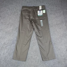 Dockers Pants Mens 34x29 Brown Signature Khaki Straight Fit Stretch Flex Comfort