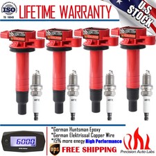 4PCS Ignition Coil & Platinum Spark Plug for Toyota Yaris Prius Echo 1.5L UF316