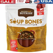 Long Lasting Beef Soup Bones Dog Chews Real Beef Barley Treats Healthy Snack New