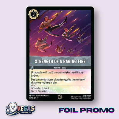 Strength of a Raging Fire 8/P3 League Foil Promo Fabled LP Disney Lorcana DLPC